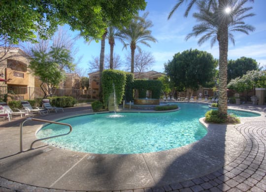 Pool and pool patio at La Borgata Apartments in Surprise AZ