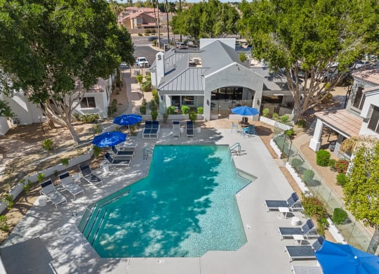 Pool and Seating Areas at Haven at Arrowhead Apartment Homes in Glendale Arizona