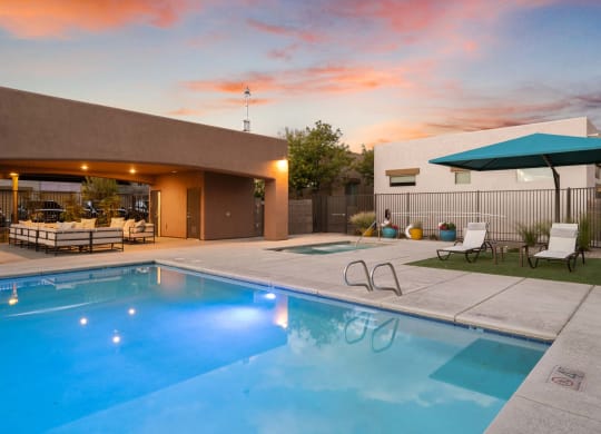 Pool and Spa at Avilla Preserve Apartment Homes in Tucson Arizona