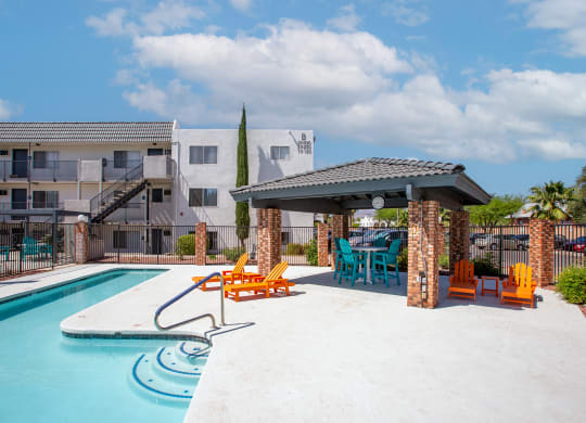 Pool Area with Lounge Seating at The Link at 4th Ave Apartments