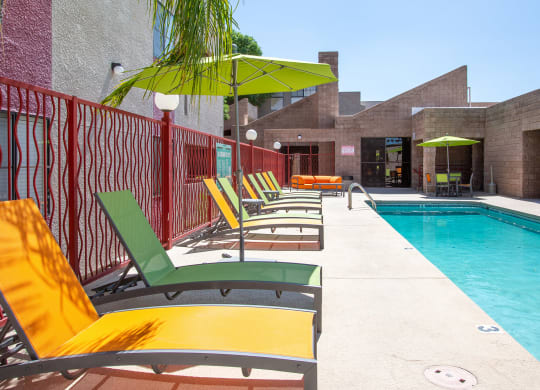 Pool at Nine90 Apartments in Tucson Arizona