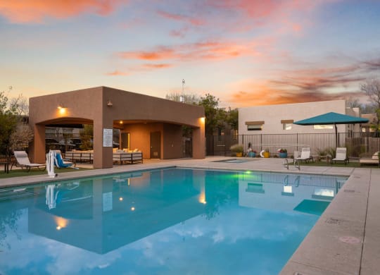 Pool with Cabana at Avilla Preserve Apartment Homes in Tucson Arizona
