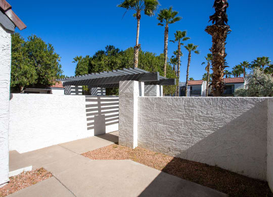 Private Entrance Patio at Townhomes on the Park in Phoenix Arizona 2023