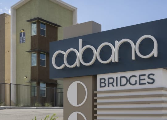Property Sign at Cabana Bridges Apartments in Tucson Arizona