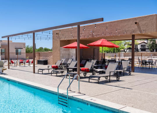 Resort Style Seating at Casitas Catalina Apartments in Tucson