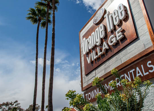 Signage at Orange Tree Village Apartments in Tucson AZ