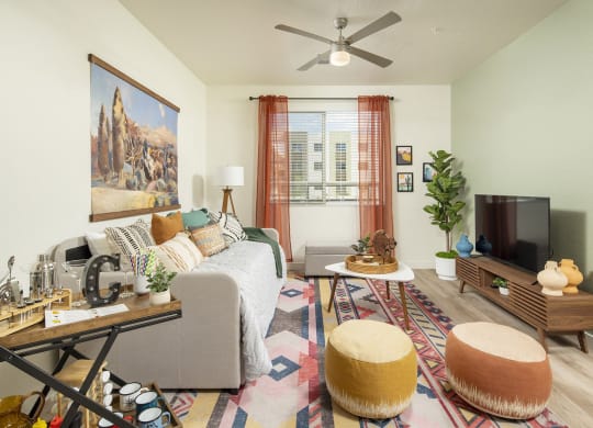 Spacious Living Room at Cabana Bridges Apartments in Tucson Arizona