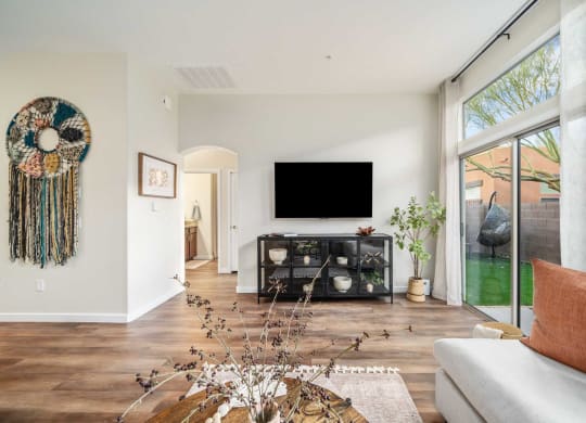 Spacious Livingroom with Backyard Access at Avilla Marana Apartment Homes in Tucson Arizona