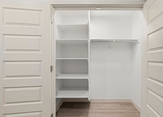 Storage Closet in One Bedroom and One Bath at Lucero Apartment Homes in Phoenix Arizona