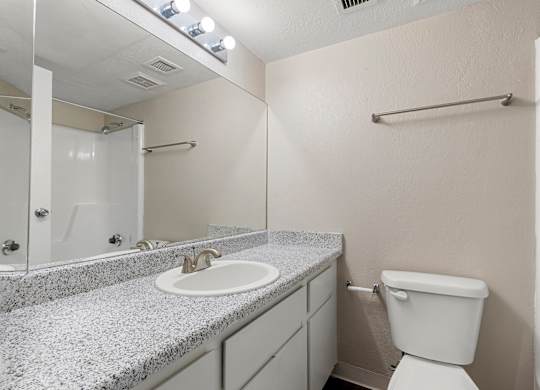 Studio Bathroom at Villa Toscana Apartments in Phoenix Arizona