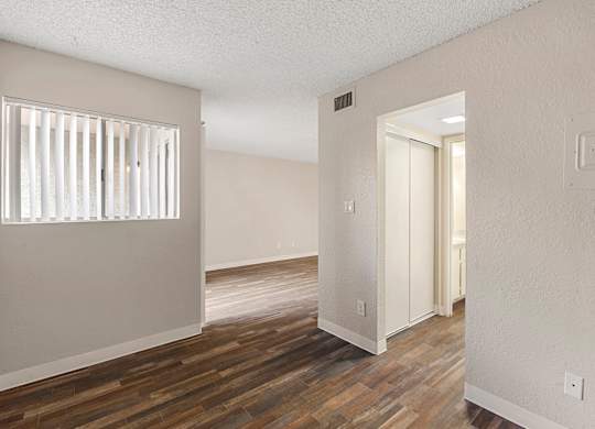 Studio bedroom at Villa Toscana Apartments in Phoenix Arizona