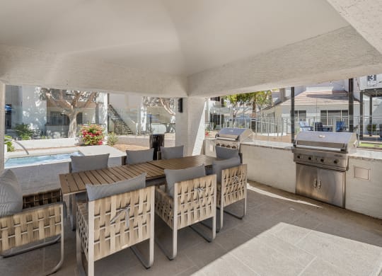 Terrace with Gas BBQ Grills at Haven at Arrowhead Apartment Homes in Glendale Arizona