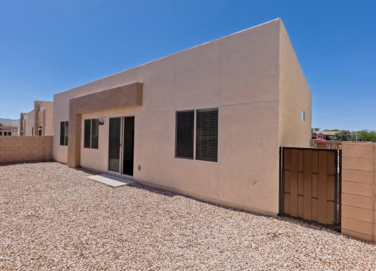 Three Bedroom Backyard at Casitas Catalina Apartments in Tucson