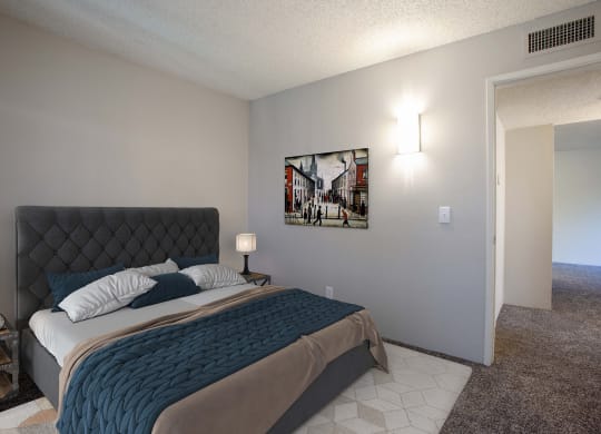 Two Bed Two Bath Bedroom at The Link at 4th Ave Apartments in Tucson Arizona