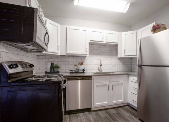 Two Bed Two Bath Kitchen at The Link at 4th Ave Apartments in Tucson Arizona