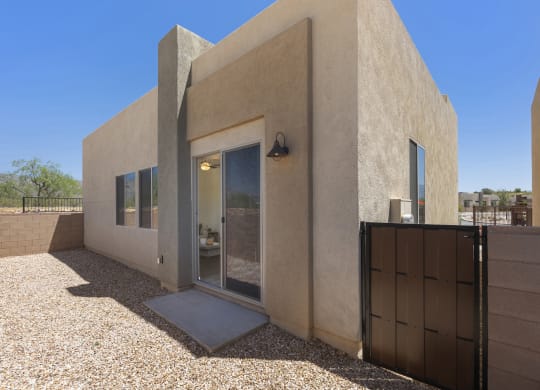 Two Bedroom Back Yard at Casitas Catalina Apartments in Tucson