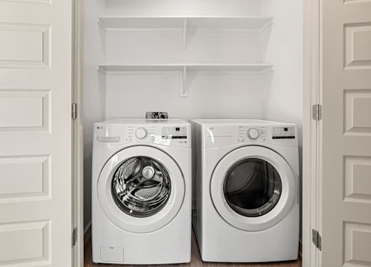 Washer and Dryer in Two Bedroom and Two Bath at Lucero Apartment Homes in Phoenix Arizona