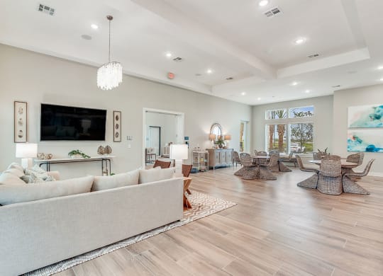 clubroom with tv and couch