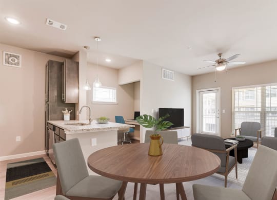 dining area with table and chairs