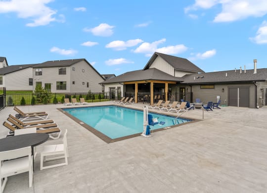 take a dip in the resort style pool at villas at houston levee west apartments