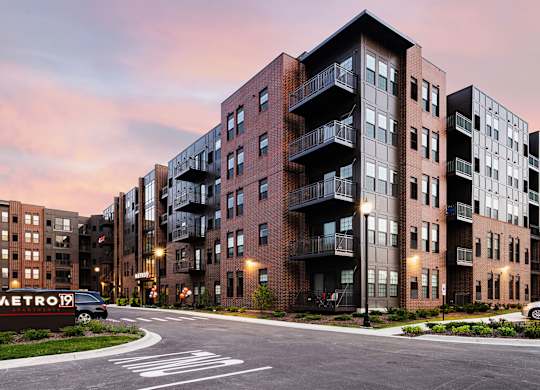 A large apartment complex called Metro is shown in the image.