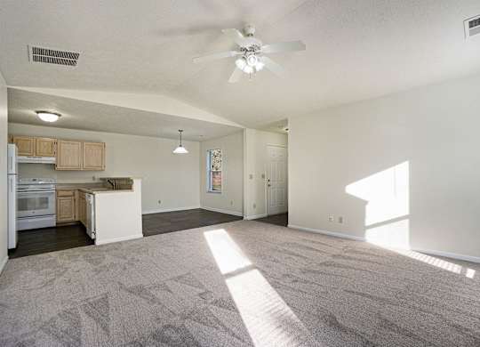 The Vista Apartments and Townhomes Living and Kitchen Area