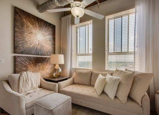 Modern Living Room at The Tower Apartments, Tuscaloosa, Alabama