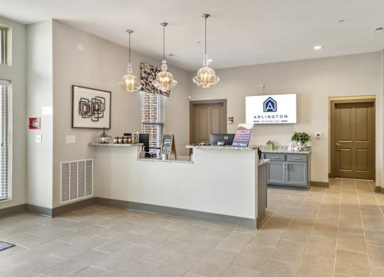 Front Entrance Of Clubhouse Entry At Austin Place Apartments