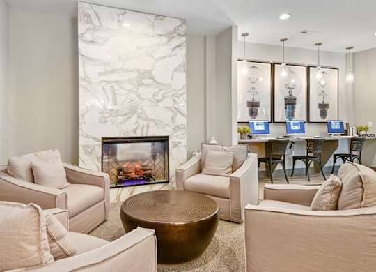 Ample Seating in Austin Place Apartments Clubhouse