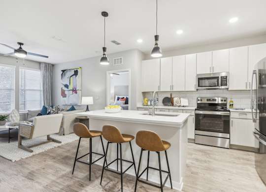 Island Kitchen at Tapestry East Bay Apartments in Apollo Beach, FL