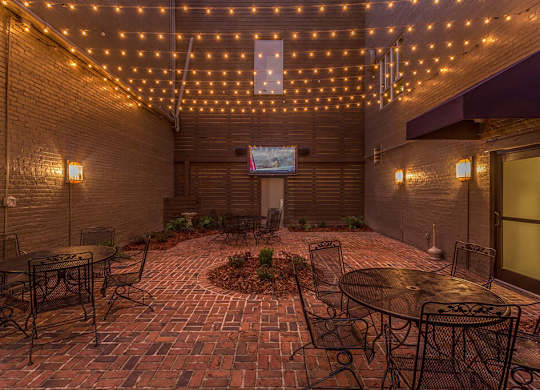 Outdoor Patio at The Tower Apartments, Tuscaloosa, 35401