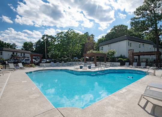 sparkling pool and sundeck at Avia Apartments in Vestavia Hills, AL