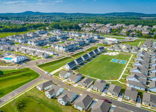 arial view of Anthem Apartments and Cottages in Huntsville, Alabama