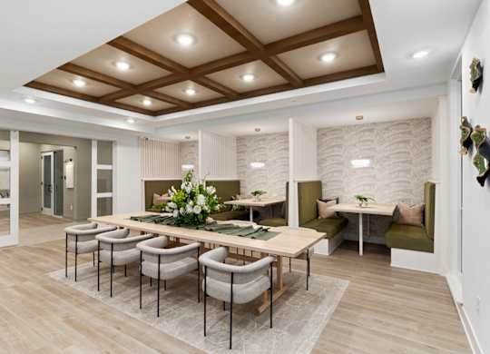Banquette area at Cavala Apartments in Orange Beach, AL