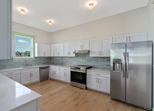 Clubhouse Kitchen at Cottages at Foley Farms Apartments in Foley, AL