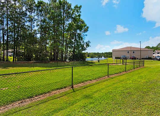 A fenced-in dog park at Crystal Lake in Pensacola, Florida.