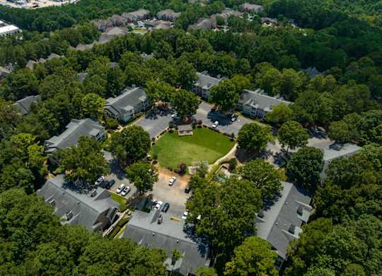 Ariel view of the community at Summerchase at Riverchase in Hoover, Alabama.