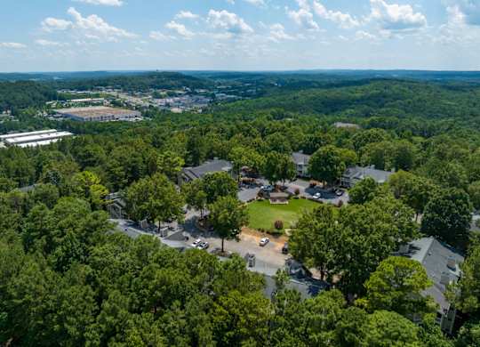 Ariel view of the community at Summerchase at Riverchase in Hoover, Alabama.