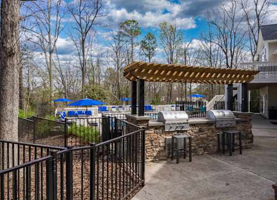 Community outdoor grills at Summerchase at Riverchase in Hoover, Alabama.