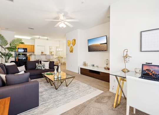 living room at Legacy at Crystal Lake Apartments in Port Orange, FL