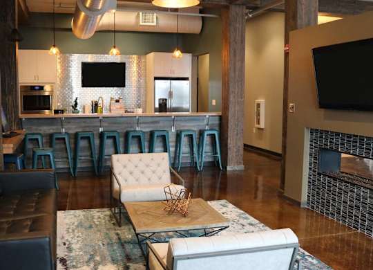 clubhouse at The Pomenade at Founders Square Apartments in Portage, IN