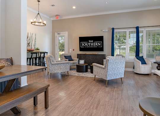 Third resident lounge and co-working space at Southern at Santa Rosa