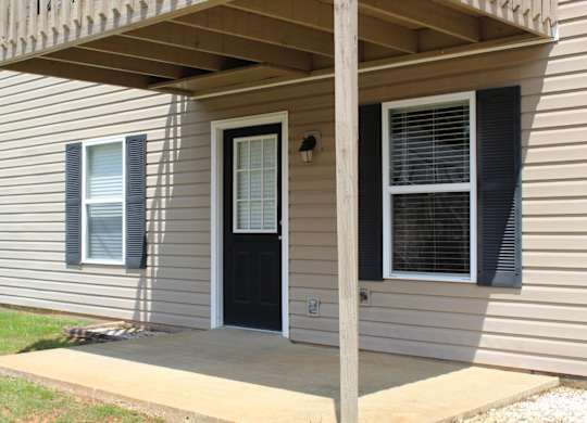 Back porch at The Avery at Auburn Apartments in Auburn, AL