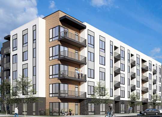 a rendering of The Fitzroy apartments in Birmingham, AL