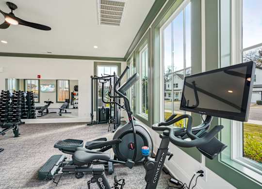 Cycle and spin bikes at Turnberry Park Apartments in Gardendale, AL