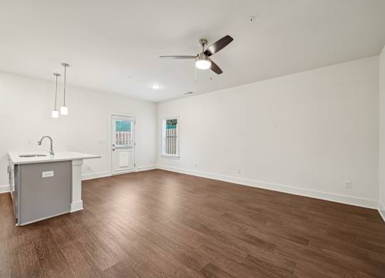 Spacious living room area at Turnberry Park Apartments in Gardendale, Al