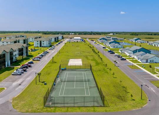 tennis courts at the reserve at riverdale apartments in riverdale, nj
