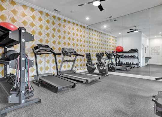 Fitness center at Caldwell Mill Apartments in Birmingham, AL