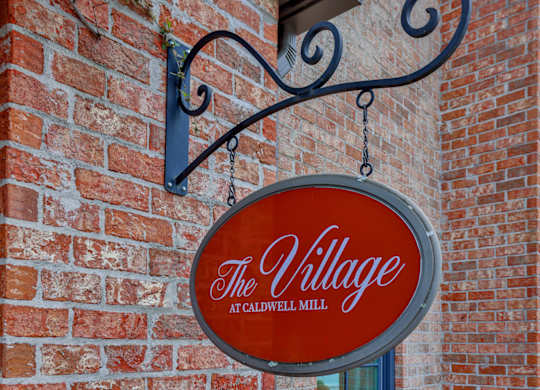 The clubhouse entrance at Village at Caldwell Mill in Birmingham, AL