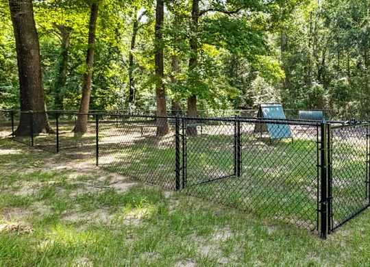 Fenced dog park